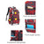 Student Waterproof Printed Backpack - Geometric Red