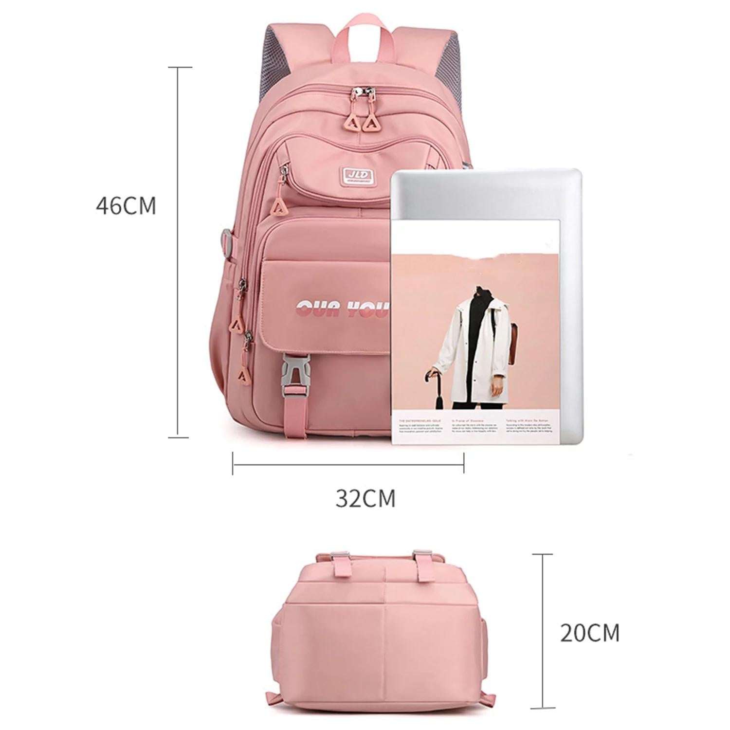 Teen Girls' Anti-theft College Backpack - Secure & Stylish - Green