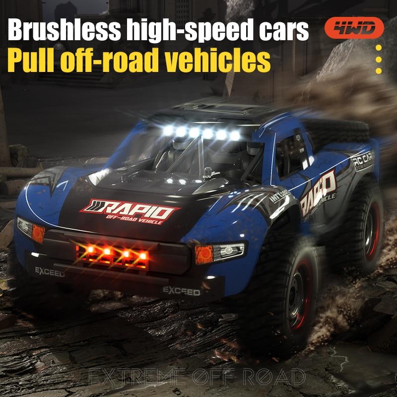 High-speed 4wd Pickup Rc Car with Full-scale High-brush Design - Red