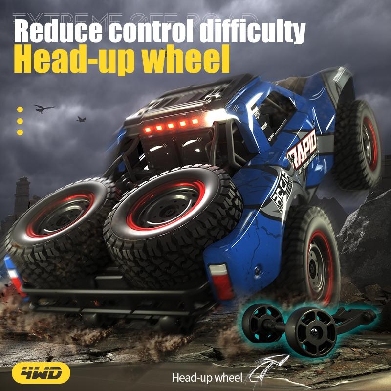 High-speed 4wd Pickup Rc Car with Full-scale High-brush Design - Red
