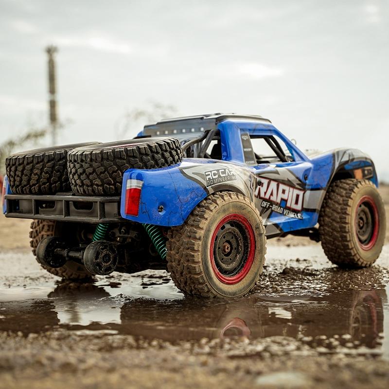 High-speed 4wd Pickup Rc Car with Full-scale High-brush Design - Red