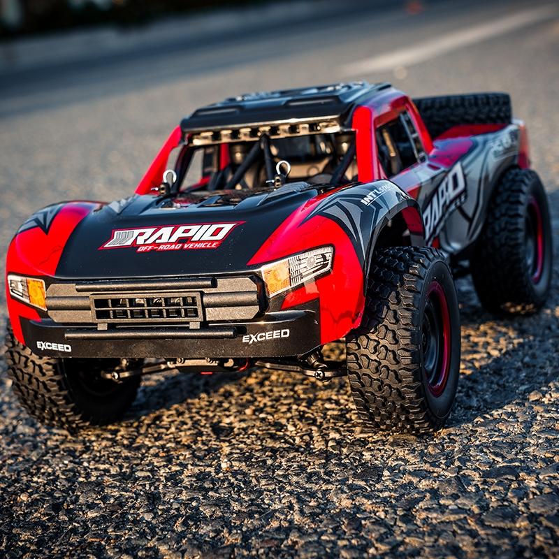 High-speed 4wd Pickup Rc Car with Full-scale High-brush Design - Red
