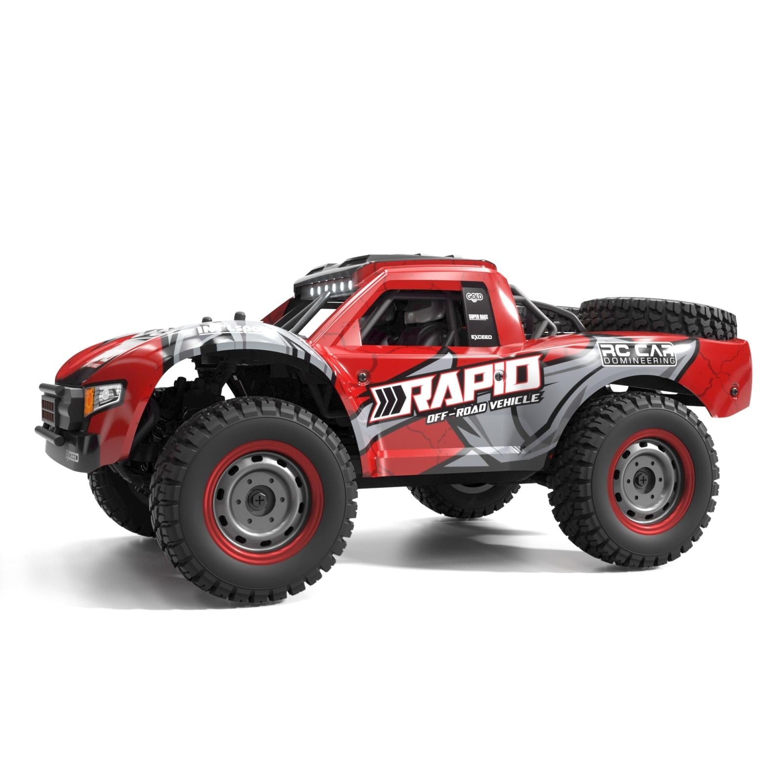 High-speed 4wd Pickup Rc Car with Full-scale High-brush Design - Red