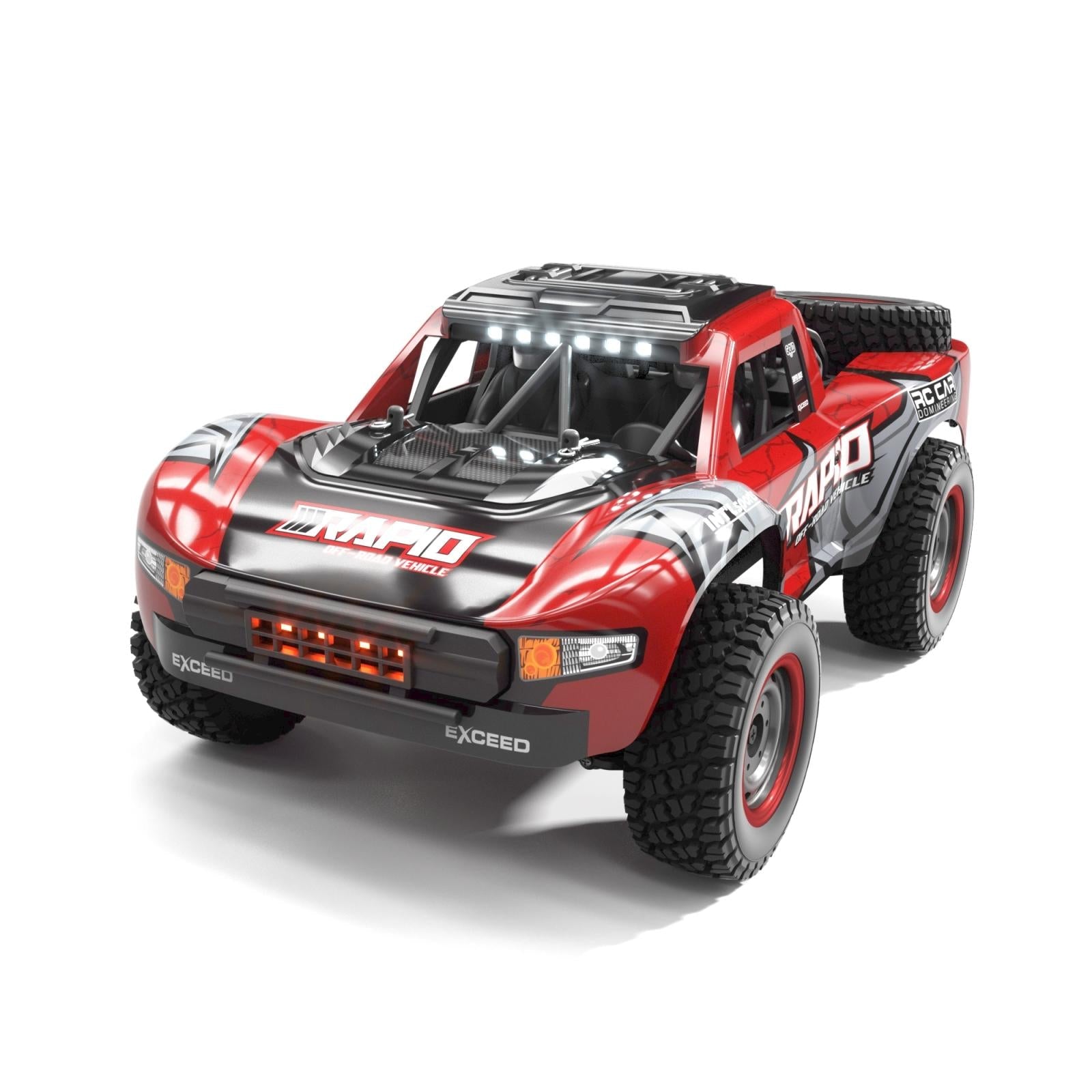 High-speed 4wd Pickup Rc Car with Full-scale High-brush Design - Red