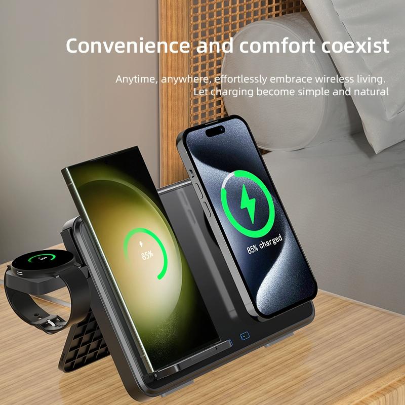 15W Magnetic Wireless Charger With Night Light - White