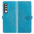 For Samsung Galaxy Z Fold4 5G Embossed Mandala Leather Phone Case - Blue