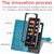For Samsung Galaxy Z Fold4 5G Embossed Mandala Leather Phone Case - Blue