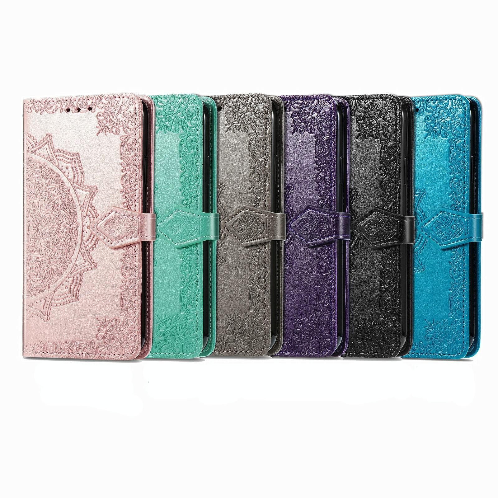 For Samsung Galaxy Z Fold4 5G Embossed Mandala Leather Phone Case - Blue