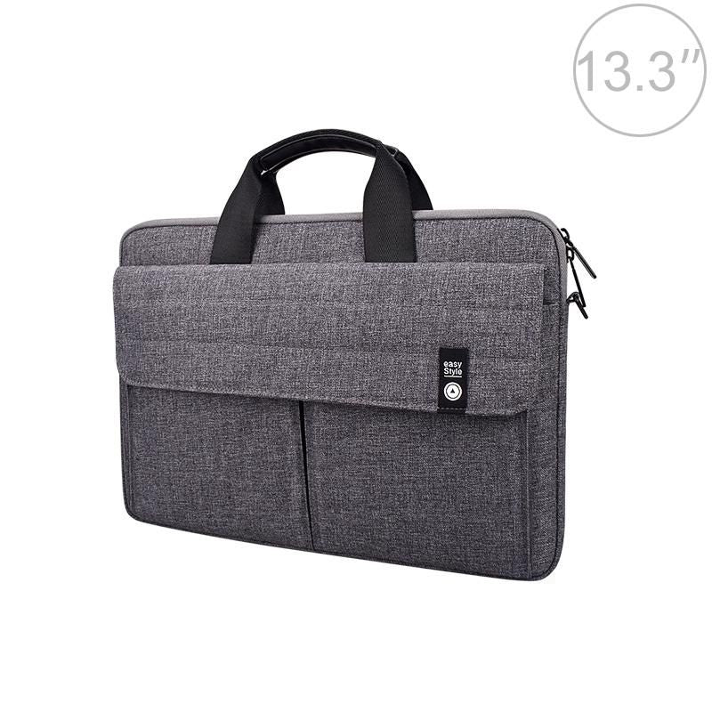 13.3 Inch Laptop Handheld Briefcase Storage Bag - No Shoulder Strap - Grey