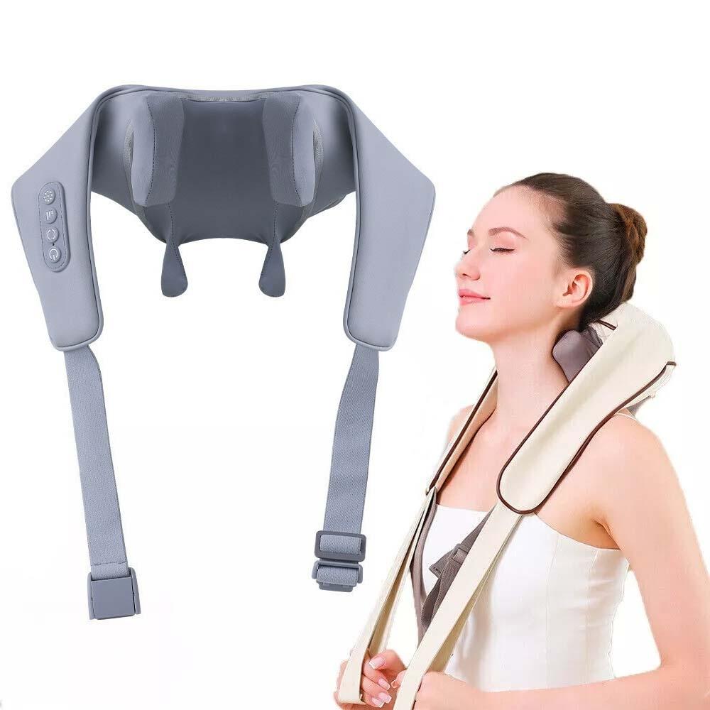 Shiatsu Neck &amp; Shoulder Massager With Heat Electric - Gray