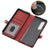 For Samsung Galaxy Z Fold4 5G Leather Grid Texture Phone Case With Lanyard - Red