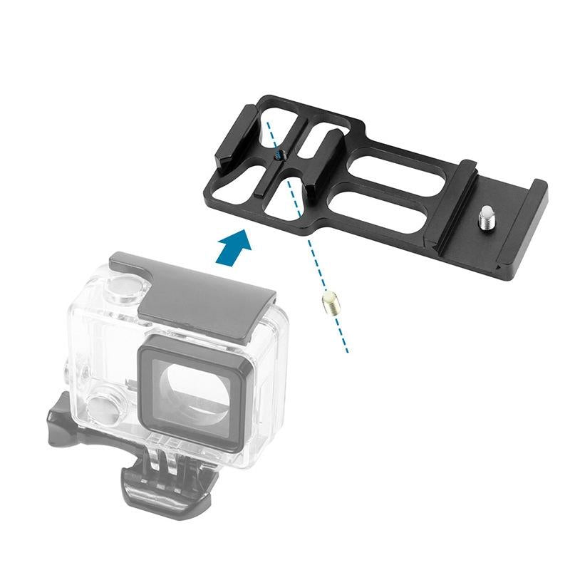 Rail Side Mount for Gopro and Other Action Cameras - 20mm for Hunting Shots - Black