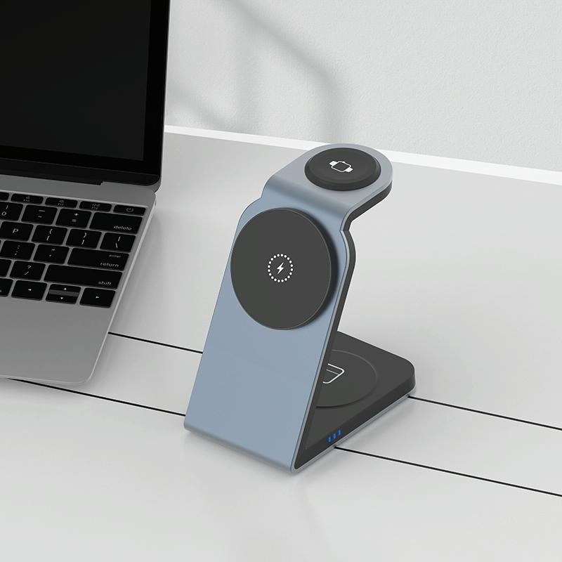 3 In 1 Magnetic Wireless Charger For Sw18 - Silver