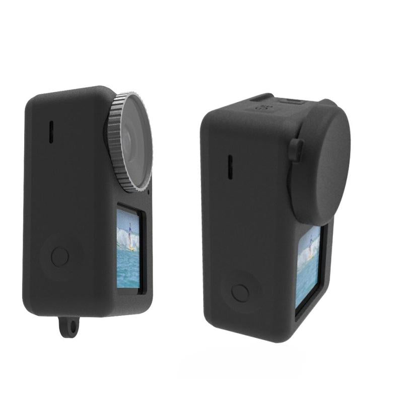 Protective Silicone Case with Lens Cap for Dji Action 3 - Red