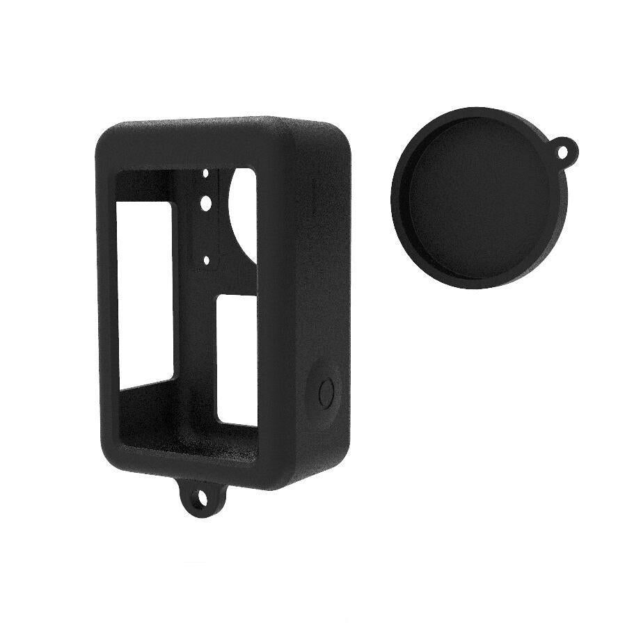 Protective Silicone Case with Lens Cap for Dji Action 3 - Red