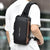 Anti Theft Men Shoulder Bag With Usb Charging Port - Black Gold