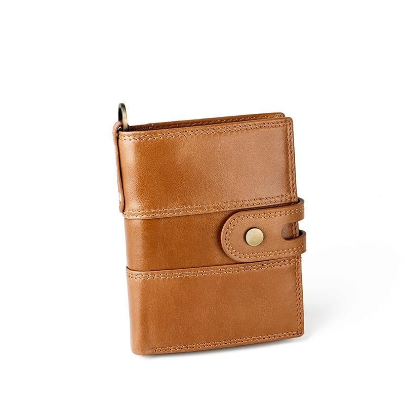 Premium Leather Multi-card Men Wallet - Secure & Stylish - Coffee