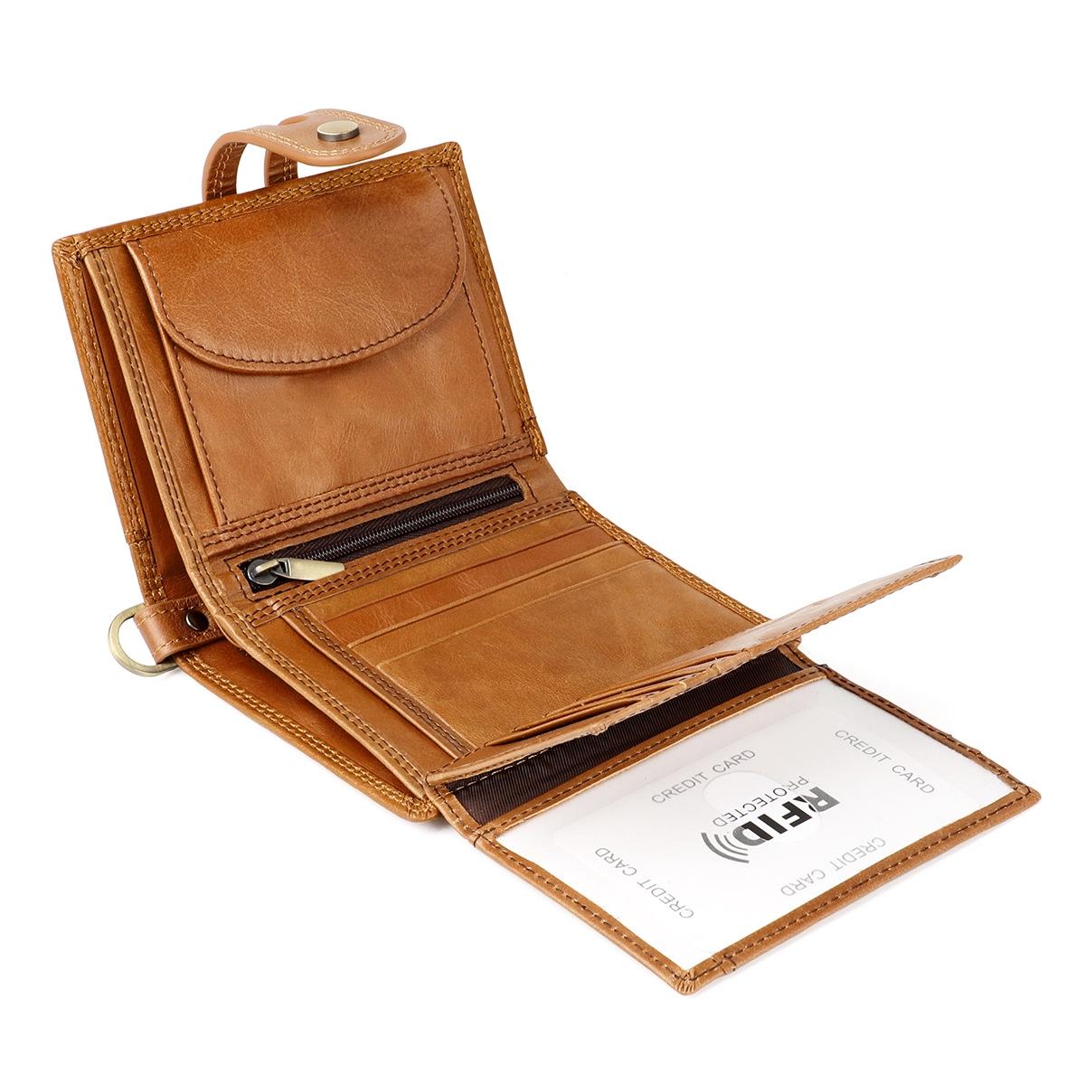 Premium Leather Multi-card Men Wallet - Secure & Stylish - Coffee