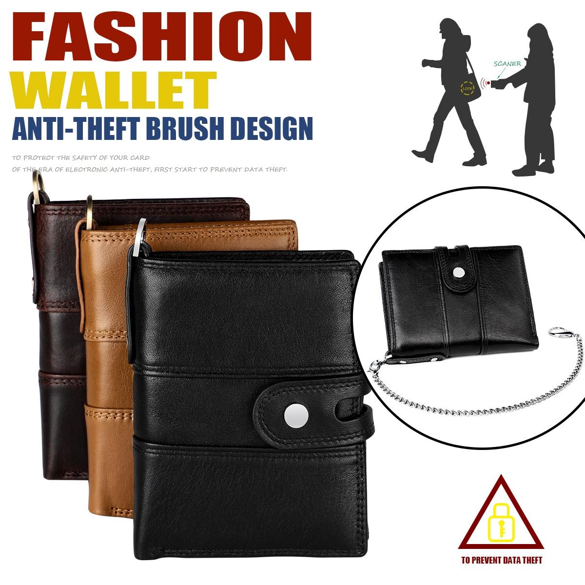 Premium Leather Multi-card Men Wallet - Secure & Stylish - Coffee