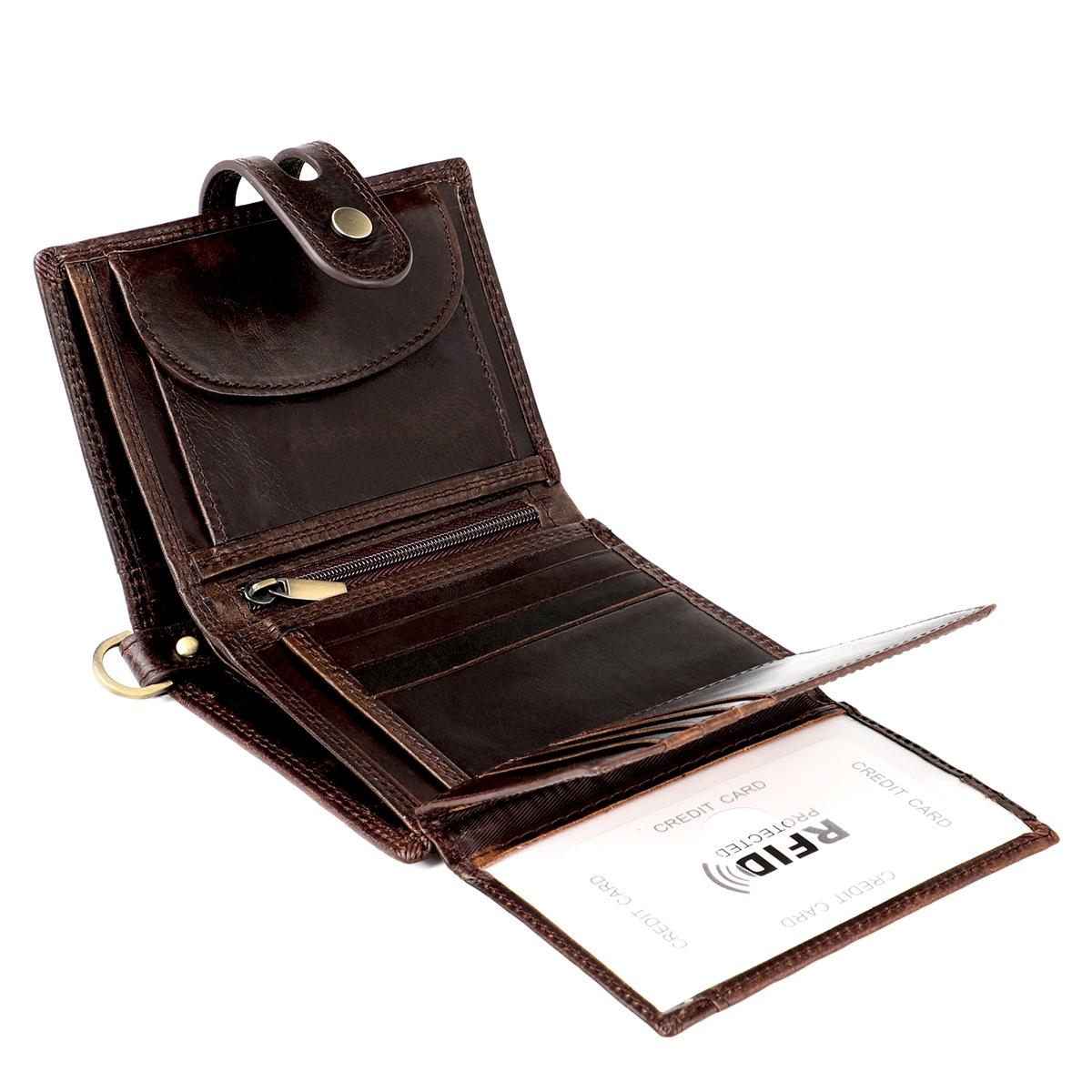 Premium Leather Multi-card Men Wallet - Secure & Stylish - Coffee