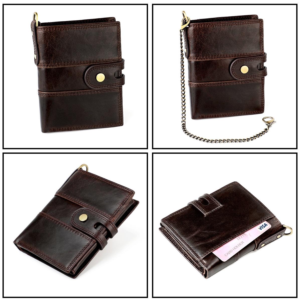 Premium Leather Multi-card Men Wallet - Secure & Stylish - Coffee
