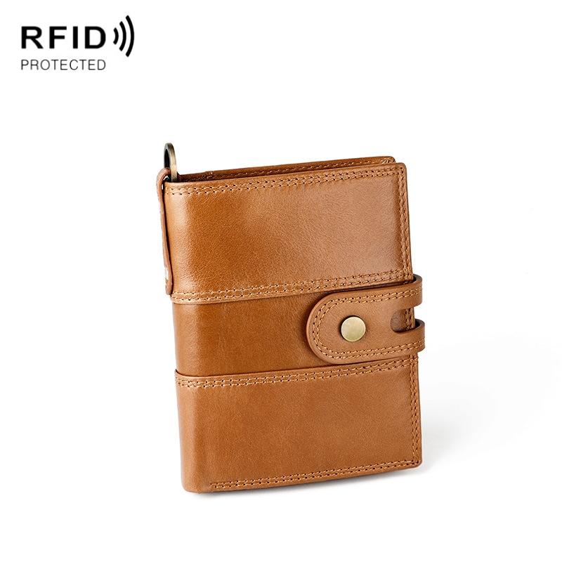 Premium Leather Multi-card Men Wallet - Secure & Stylish - Coffee