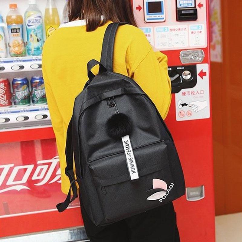 Student Canvas Backpack - Black