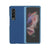 For Samsung Galaxy Z Fold4 5G Leather Folding Phone Case - Electroplated Finish - Blue