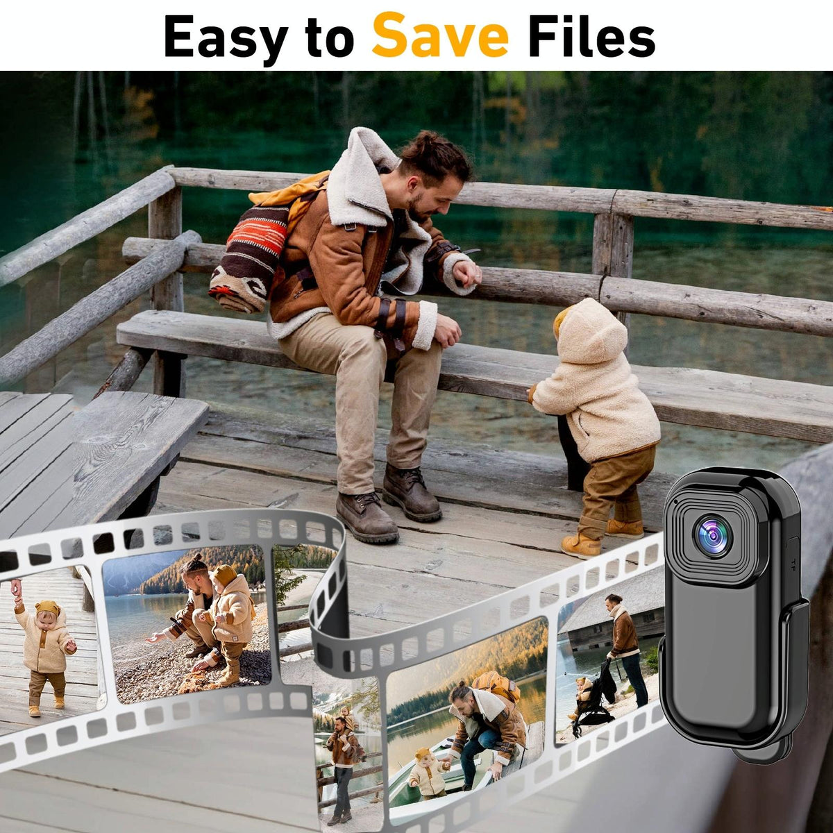 1080P Mini Action Cam For Sport Dv Video Recording 0.96 Inch Pocket Camera - Black