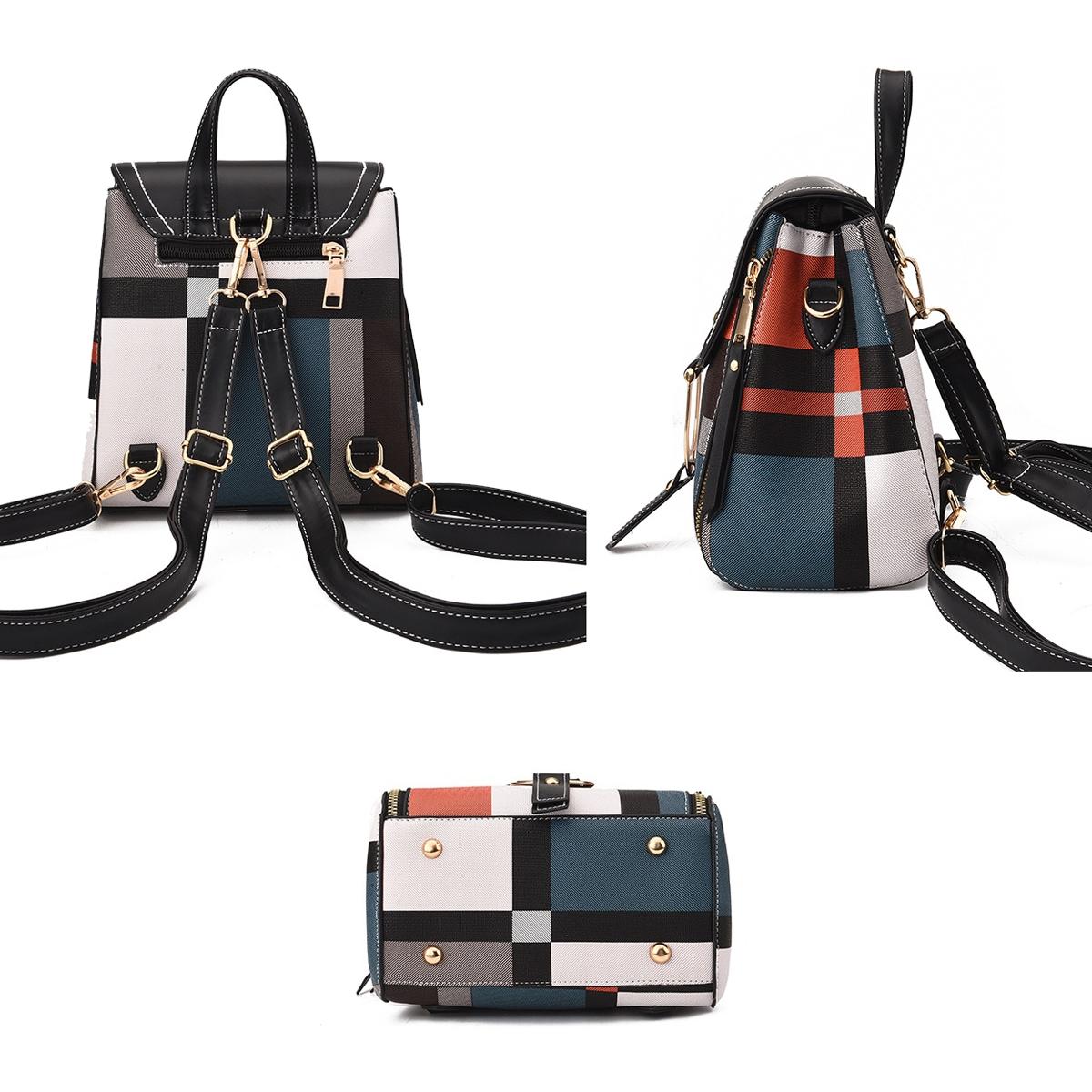 Stylish Ladies Leather Backpack - Soft Pu Material - Red Wine