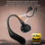 Wireless Half In-Ear Sports Earphones - Black