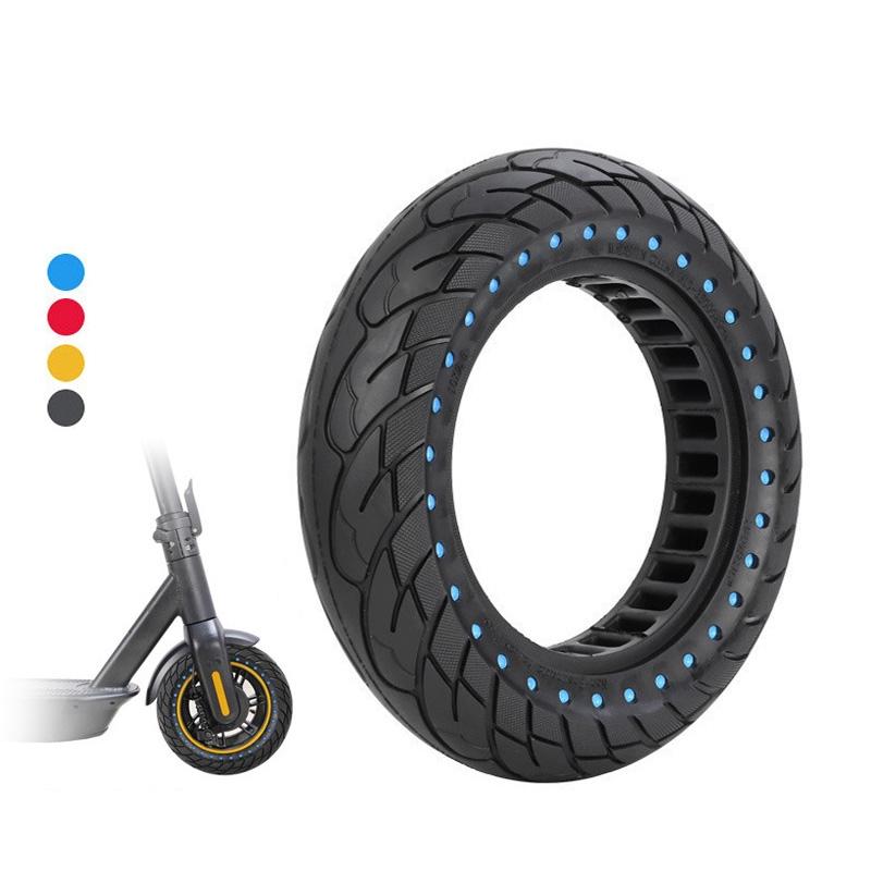 10x2.5 Inflatable Honeycomb Solid Run-flat Tire for Electric Scooter - Blue - 44Mm Slot Yellow