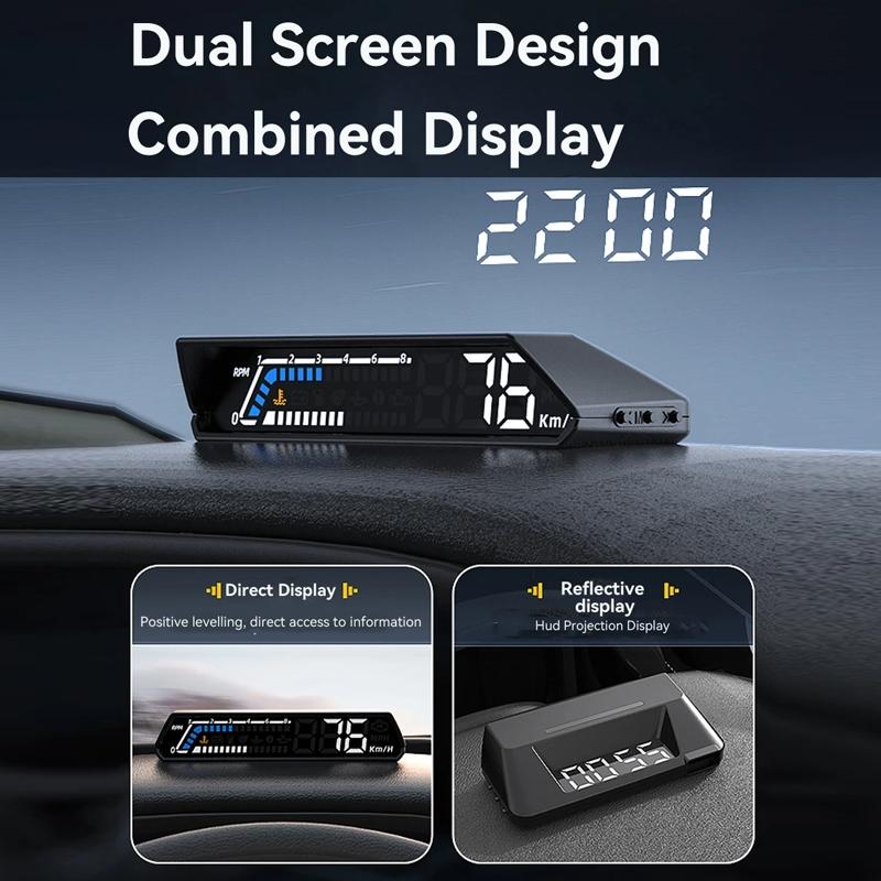 Vehicle Obd Head Up Display Multi Function Instrument For Oil Temp & Gearbox Monitoring - S101