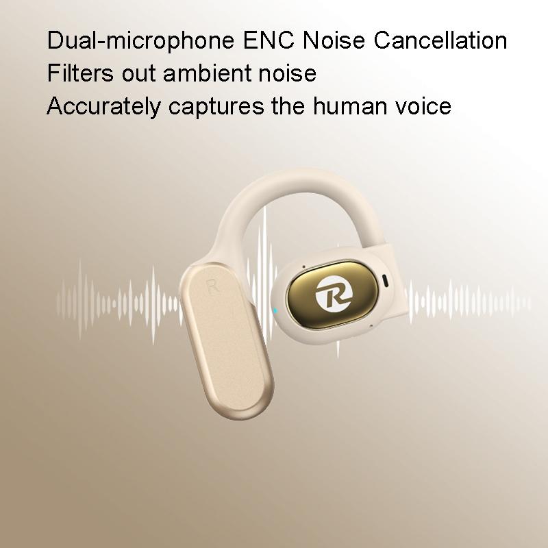 Wireless Openbuds Air Earphones - Conduction Music - White