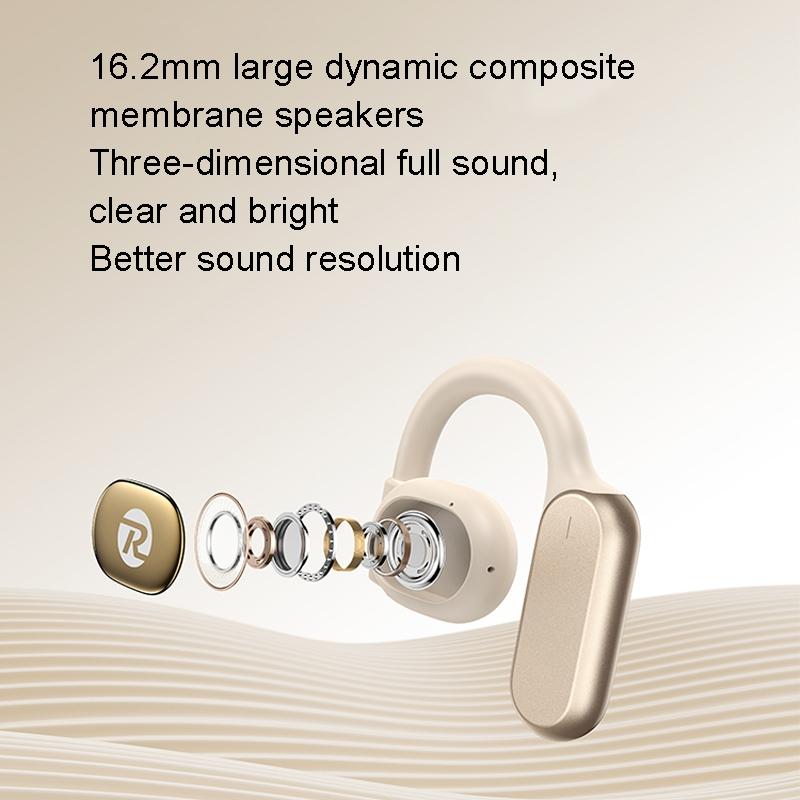 Wireless Openbuds Air Earphones - Conduction Music - White