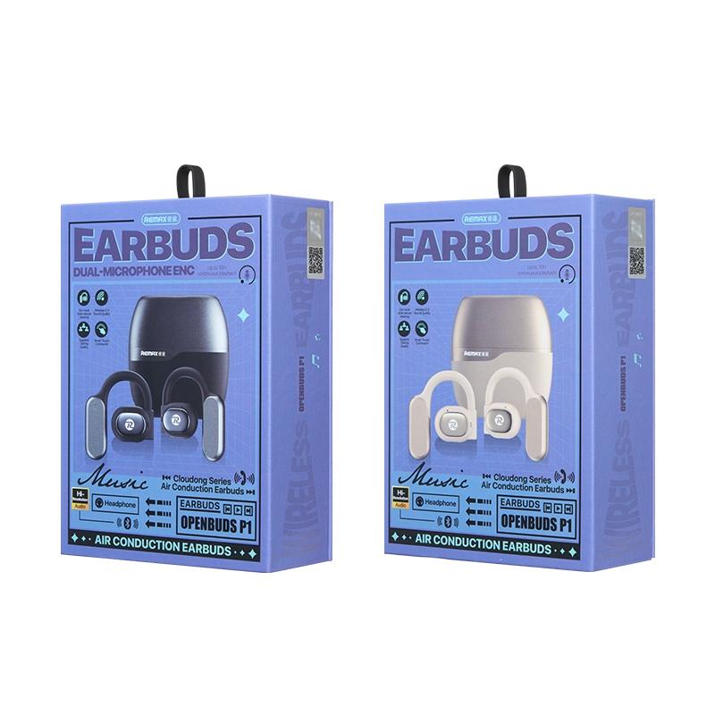 Wireless Openbuds Air Earphones - Conduction Music - White