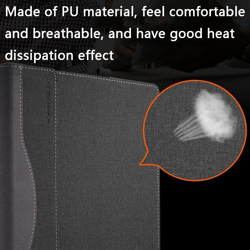 Protective Laptop Case for Hp Envy X360 15 Leather - Black