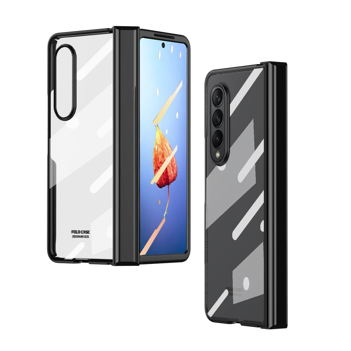 For Samsung Galaxy z Fold4 5G Samsung Galaxy z Fold4 Full Body Electroplating Hinge Case - Integrated Design - Black