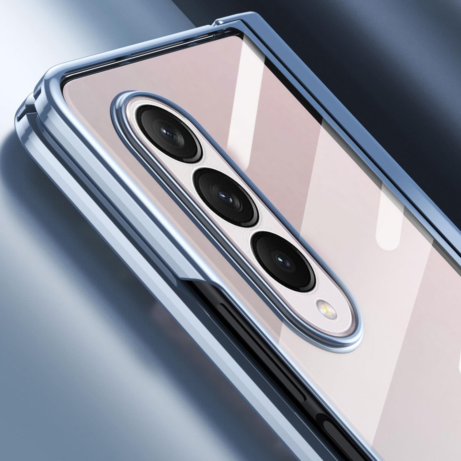 For Samsung Galaxy z Fold4 5G Samsung Galaxy z Fold4 Full Body Electroplating Hinge Case - Integrated Design - Black