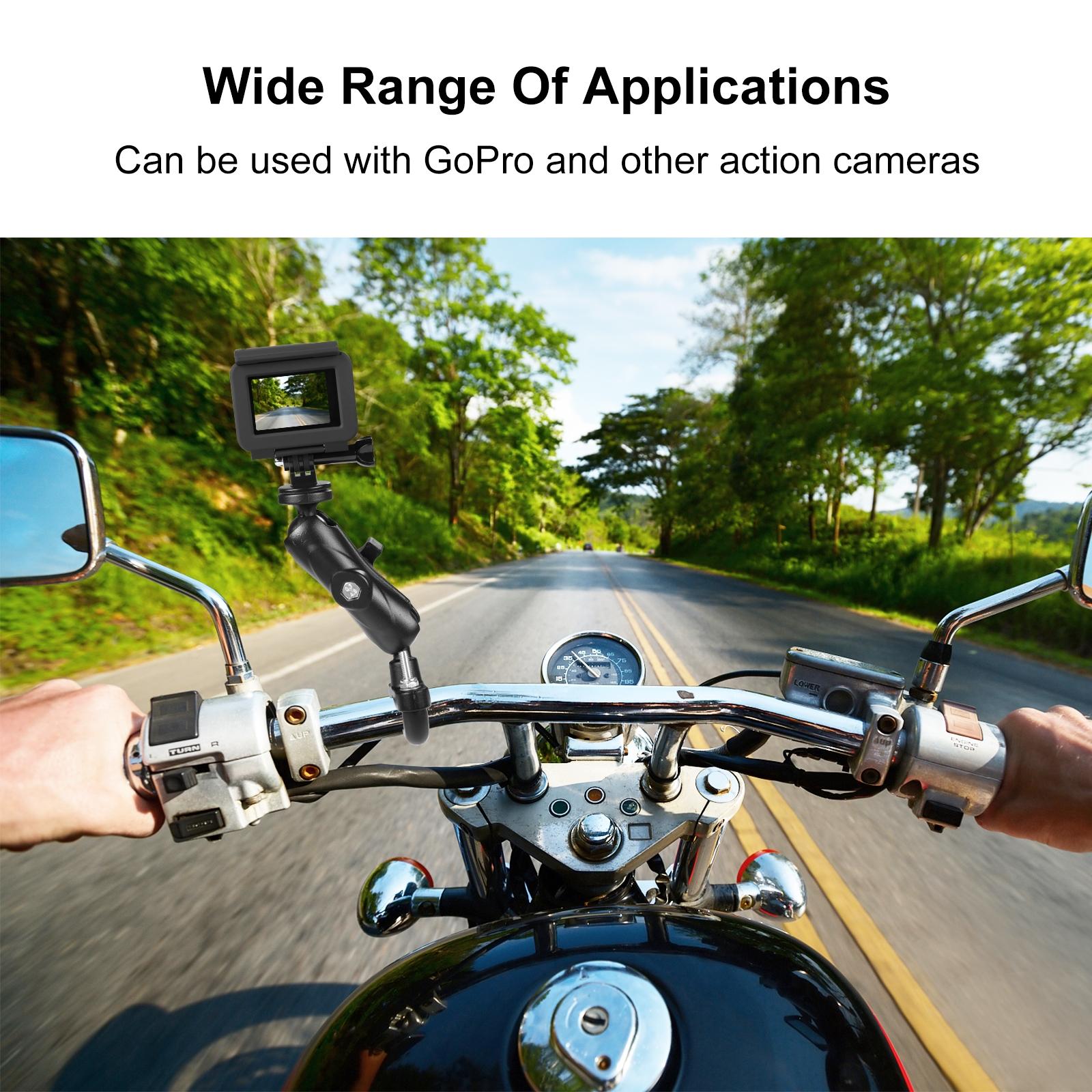 Motorcycle Handlebar Fixed Mount u Bolt Base Holder for Gopro and Other Action Cameras