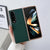 Star Series Nano Electroplating Pu Case For Samsung Galaxy Z Fold 4 - Forest Green