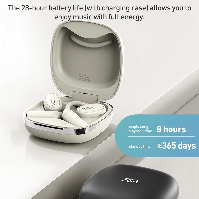 Wireless Bluetooth Earphone - Ear-mounted - Beige