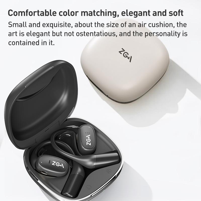 Wireless Bluetooth Earphone - Ear-mounted - Beige
