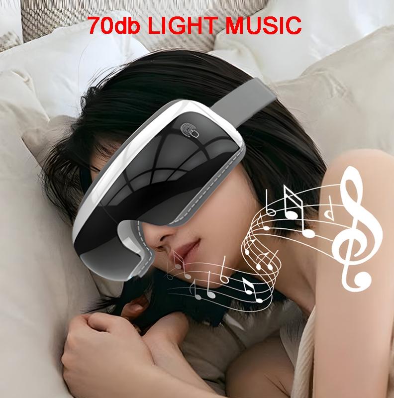 Adjustable Eye Massager With Hot Compress Black - Pink