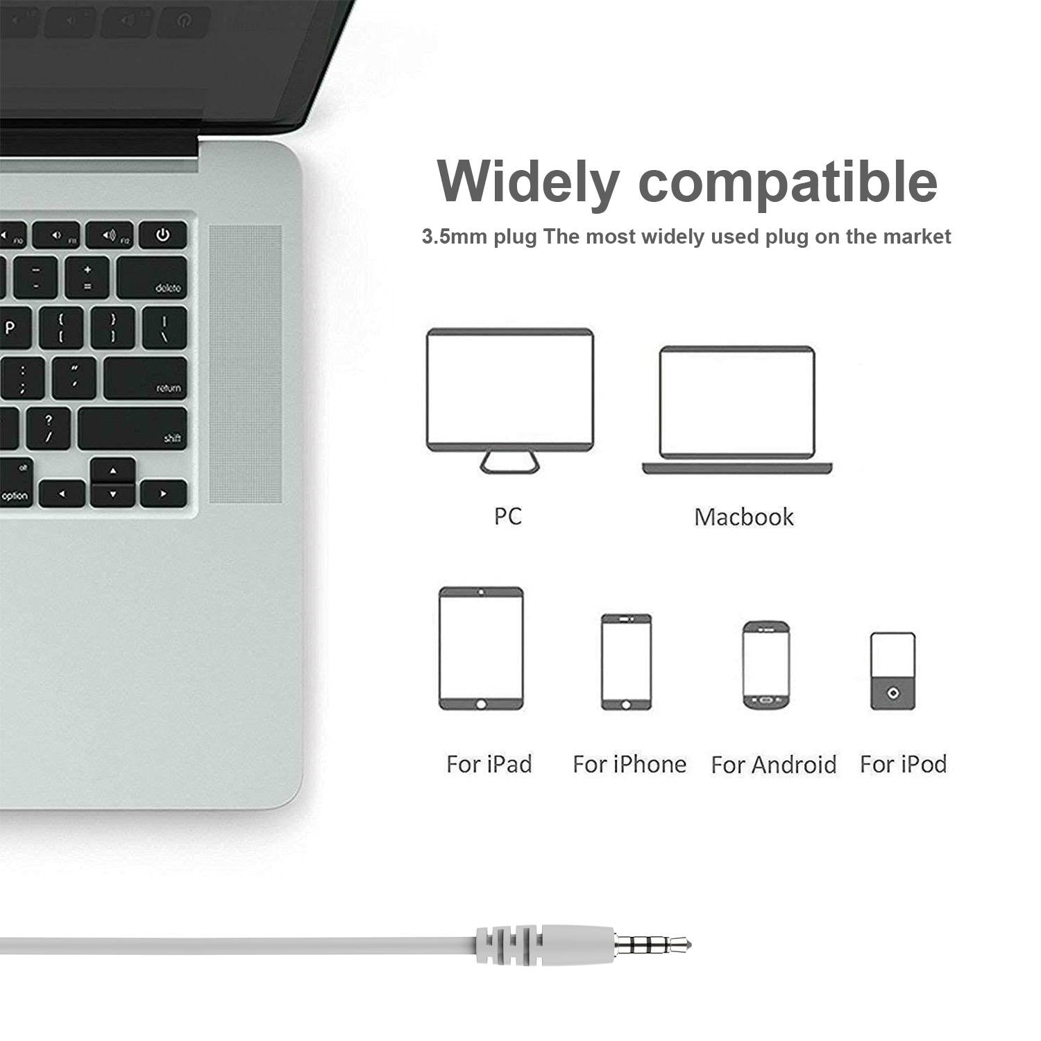 Adjustable Gaming Headset With Mic 3.5Mm Port - Blue