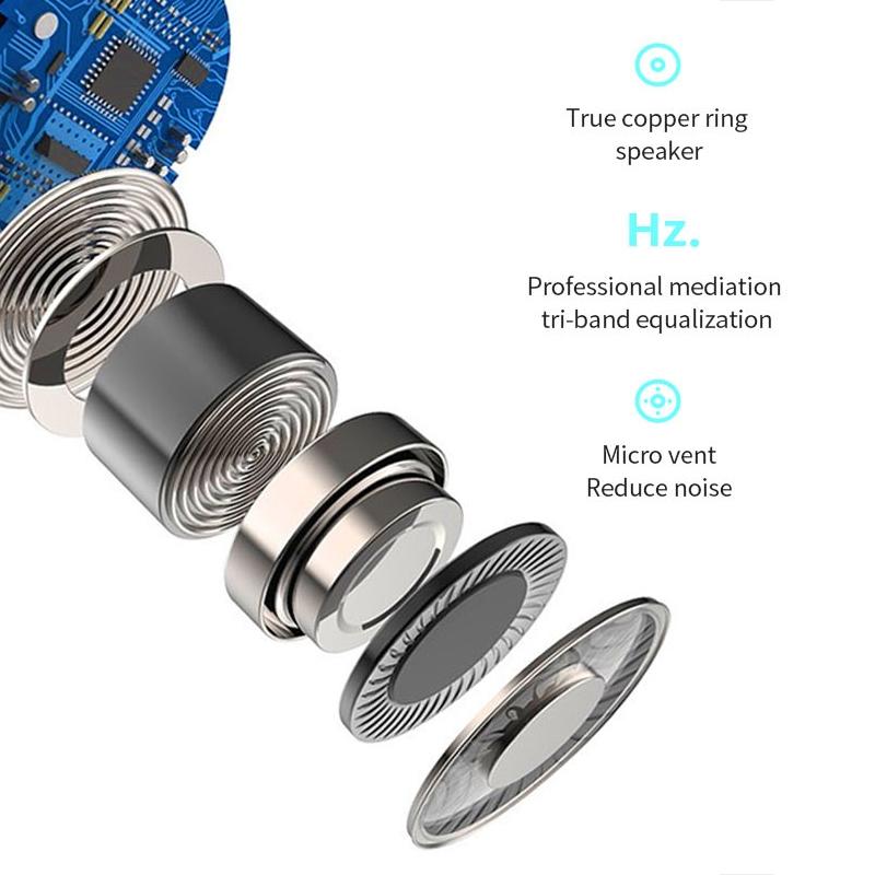 Ultra-light Wireless Bluetooth Earphones - Yx08 Stereo V5.0 - Pink