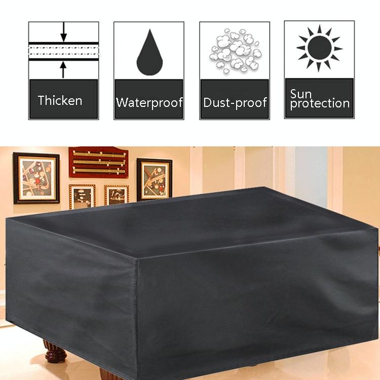 Water-repellent Billiard Table Cover - 225x116x82cm - Silver