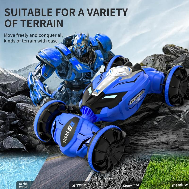 Double-sided 2.4g Rc Amphibious Car - 4wd - Blue