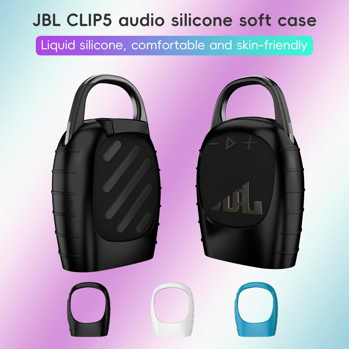 Shockproof Silicone Case for Jbl Clip 5 Bluetooth Speaker - Blue