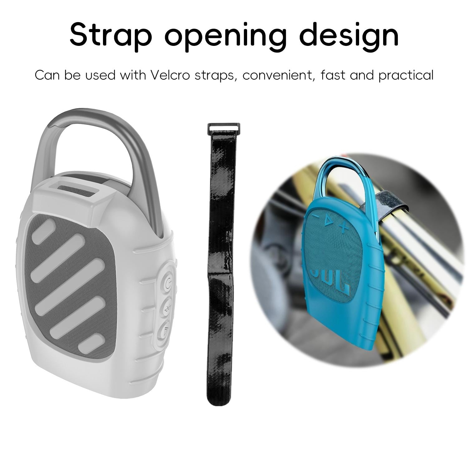 Shockproof Silicone Case for Jbl Clip 5 Bluetooth Speaker - Blue